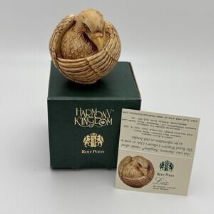 VTG HARMONY KINGDOM ROLY POLY "LIZ" EAGLE TRINKET BOX BY ADAM BINDER ~ NEW!